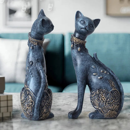 Statue de chat - Duo - Tresors de Deco