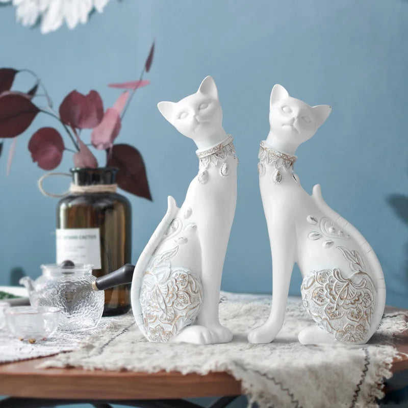 Statue de chat - Duo - Tresors de Deco