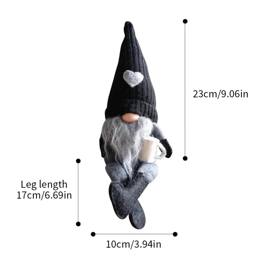 Peluche gnome avec tasse de café - Tresors de Deco