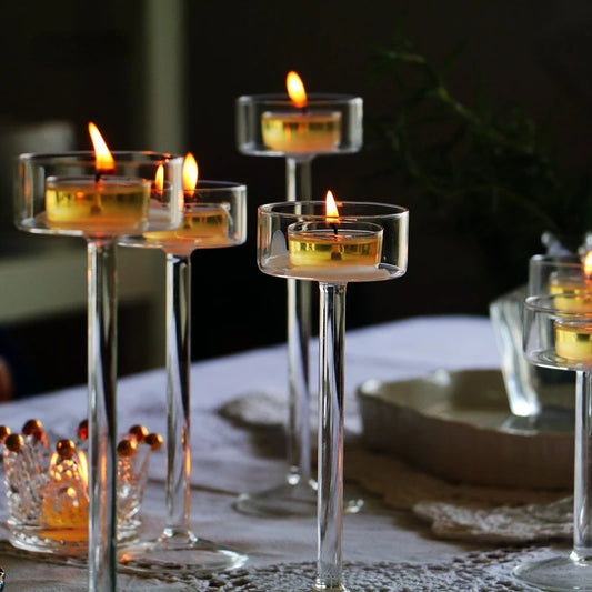 Bougeoirs en verre