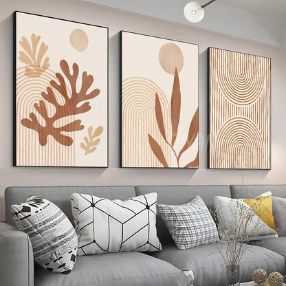 Tableau abstrait Boho - Tresors de Deco