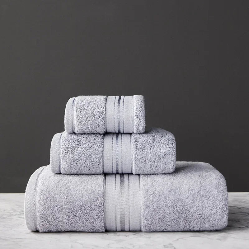 Linge de bain en coton - Ensemble de 3 - Tresors de Deco